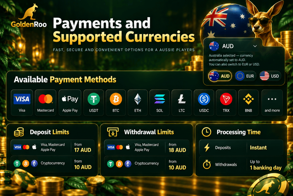 GoldenRoo Payments Methods